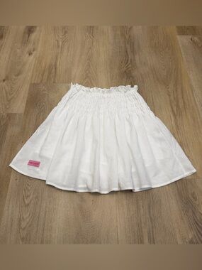 Simply Southern White Smocked High Waist Skirt